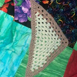 Handmade Crochet Triangle Scarf
